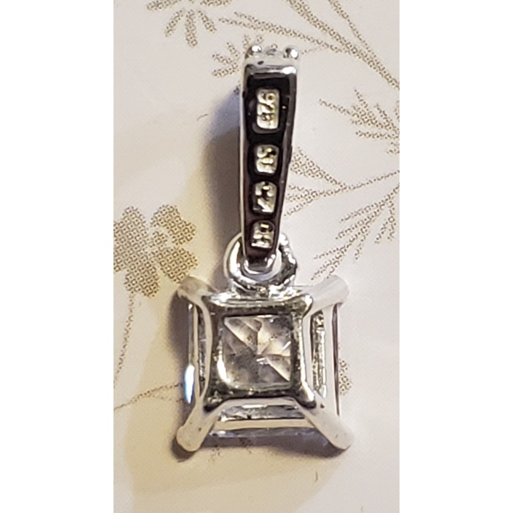Truly Radiant Sterling CZ Pendant And Earring Set - Picture 4 of 6